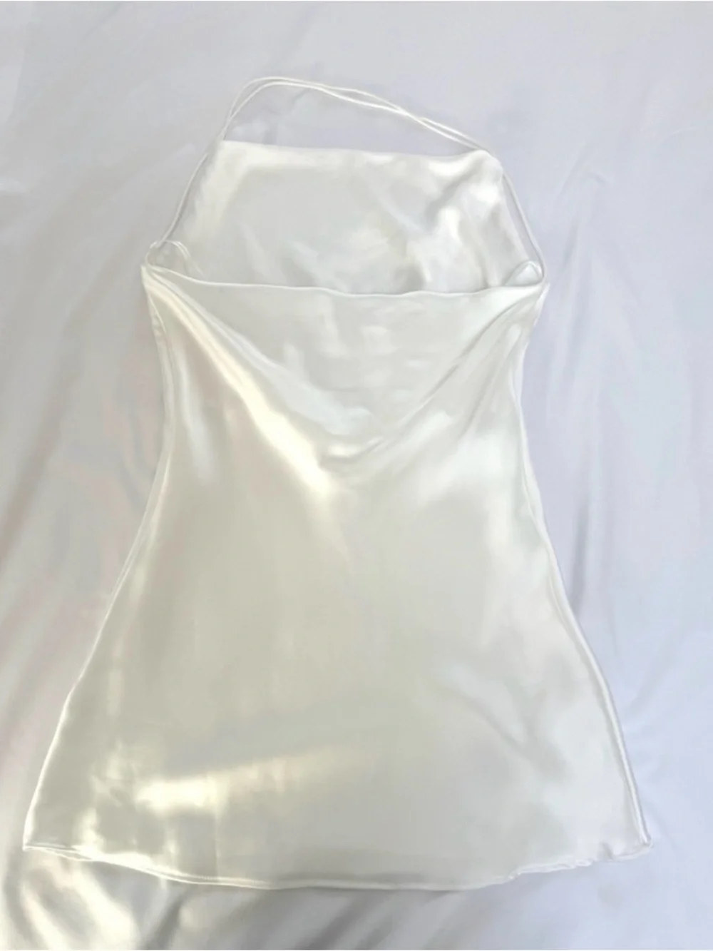 ZARA WHITE COWL BACK DRESS - Picture 4 of 8